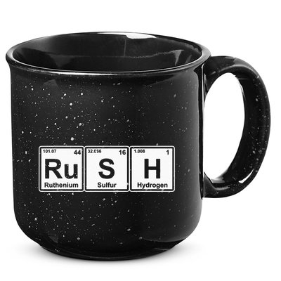 Rush (Ru S H) Periodic Table Elements 15oz Campfire Ceramic Mug
