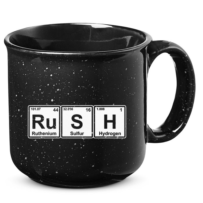 Rush (Ru S H) Periodic Table Elements 15oz Campfire Ceramic Mug