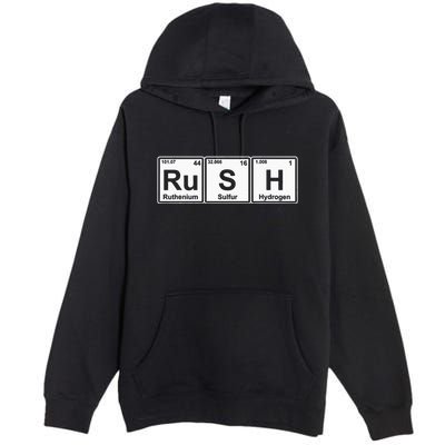 Rush (Ru S H) Periodic Table Elements Premium Pullover Hoodie