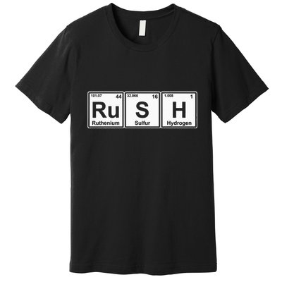 Rush (Ru S H) Periodic Table Elements Premium T-Shirt