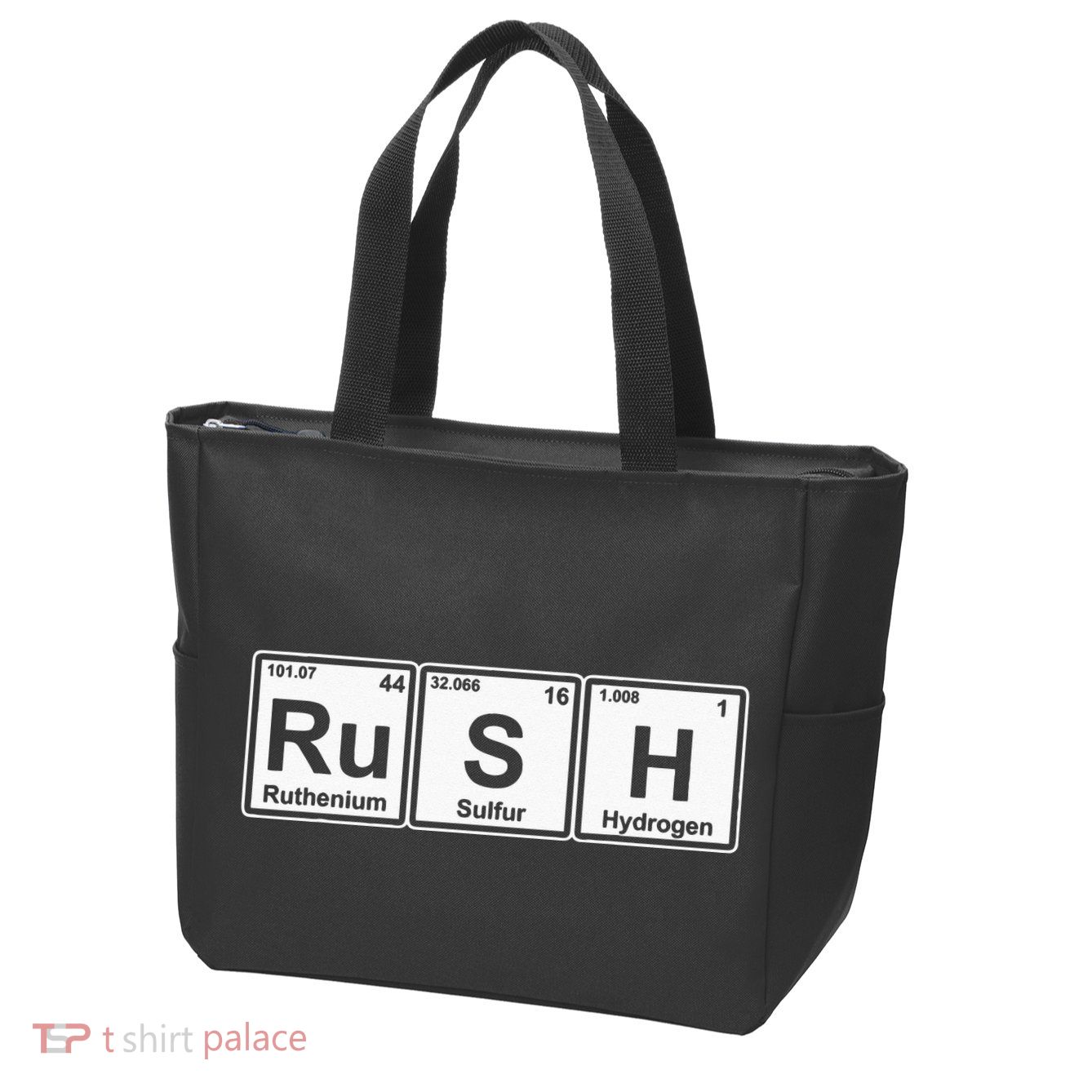 Rush (Ru S H) Periodic Table Elements Zip Tote Bag