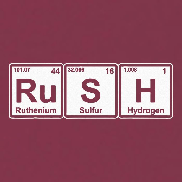 Rush (Ru S H) Periodic Table Elements 16oz Travel Tumbler