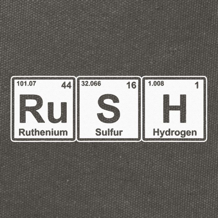 Rush (Ru S H) Periodic Table Elements Cotton Canvas Backpack