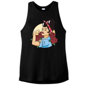 Rockabilly Rosie Strong Ladies PosiCharge Tri-Blend Wicking Tank