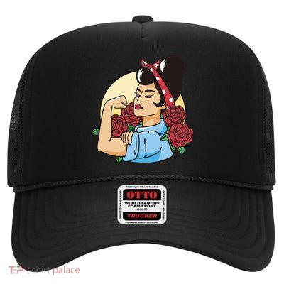 Rockabilly Rosie Strong High Crown Mesh Back Trucker Hat