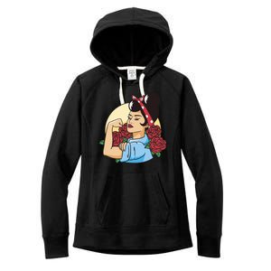 Rockabilly Rosie Strong Women's Fleece Hoodie