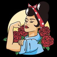 Rockabilly Rosie Strong Youth Performance Sprint T-Shirt