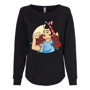 Rockabilly Rosie Strong Womens California Wash Sweatshirt