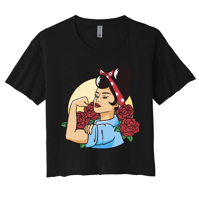 Rockabilly Rosie Strong Crop Top
