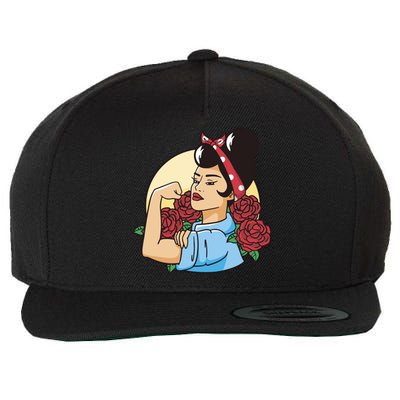 Rockabilly Rosie Strong Wool Snapback Cap