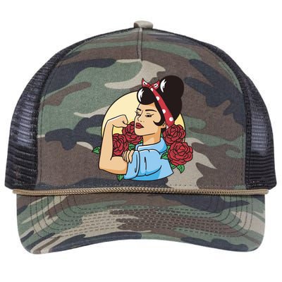 Rockabilly Rosie Strong Retro Rope Trucker Hat Cap