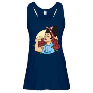 Rockabilly Rosie Strong Ladies Essential Flowy Tank