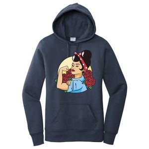 Rockabilly Rosie Strong Women's Pullover Hoodie