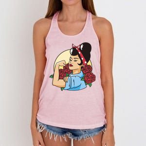 Rockabilly Rosie Strong Women's Knotted Racerback Tank