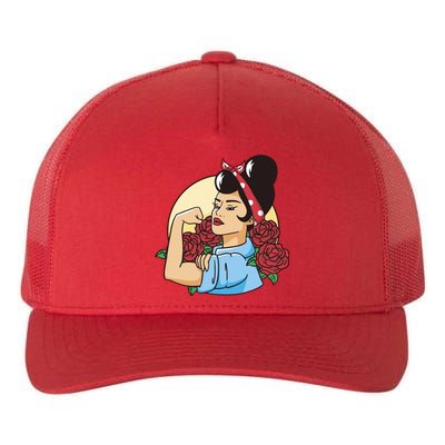 Rockabilly Rosie Strong Yupoong Adult 5-Panel Trucker Hat