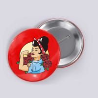 Rockabilly Rosie Strong Button