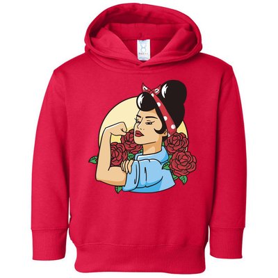 Rockabilly Rosie Strong Toddler Hoodie