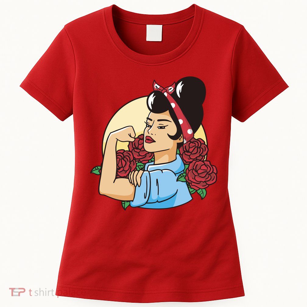 Rockabilly Rosie Strong Womens T-Shirt