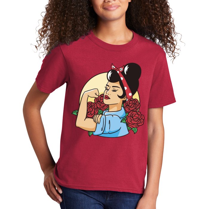 Rockabilly Rosie Strong Kids T-Shirt