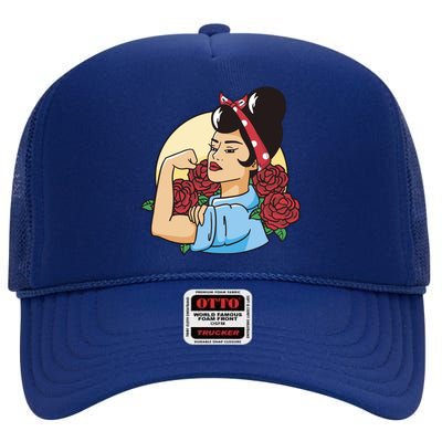 Rockabilly Rosie Strong High Crown Mesh Back Trucker Hat