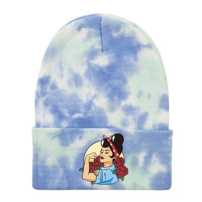 Rockabilly Rosie Strong Tie Dye 12in Knit Beanie