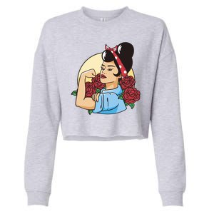 Rockabilly Rosie Strong Cropped Pullover Crew