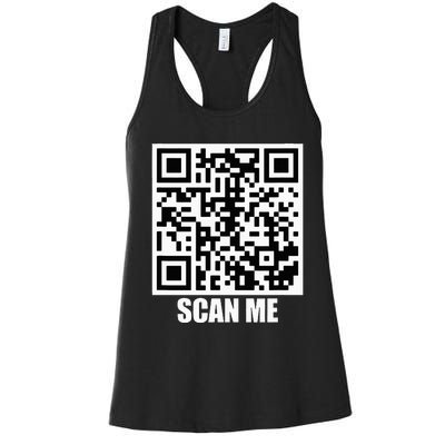 Rick Roll Scan Me Women's Racerback Tank