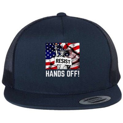 Resist Resistance Statue Of Liberty Hands Off Protest Flat Bill Trucker Hat