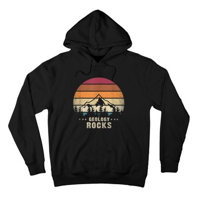 Retro Rock Science Paleontology Lover Geology Hoodie