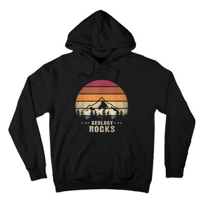 Retro Rock Science Paleontology Lover Geology Tall Hoodie