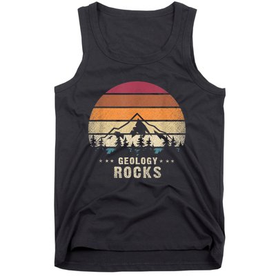 Retro Rock Science Paleontology Lover Geology Tank Top