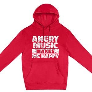 Rockn Roll Saying Heavy Hard Rock Music Fan Premium Pullover Hoodie