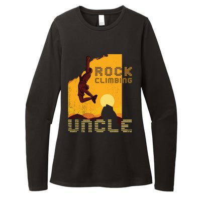 Retro Rockclimbing Sunset Rockclimbing Uncle Gift Womens CVC Long Sleeve Shirt