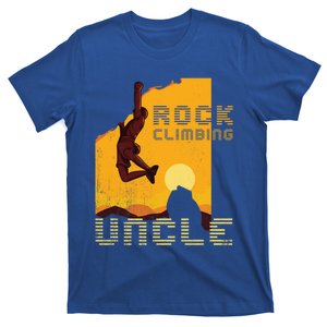 Retro Rockclimbing Sunset Rockclimbing Uncle Gift T-Shirt