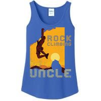 Retro Rockclimbing Sunset Rockclimbing Uncle Gift Ladies Essential Tank