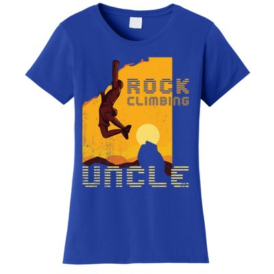 Retro Rockclimbing Sunset Rockclimbing Uncle Gift Women's T-Shirt