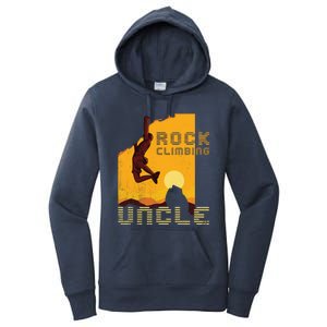 Retro Rockclimbing Sunset Rockclimbing Uncle Gift Women's Pullover Hoodie