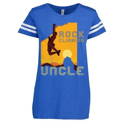 Retro Rockclimbing Sunset Rockclimbing Uncle Gift Enza Ladies Jersey Football T-Shirt