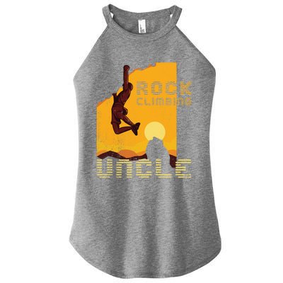 Retro Rockclimbing Sunset Rockclimbing Uncle Gift Women's Perfect Tri Rocker Tank