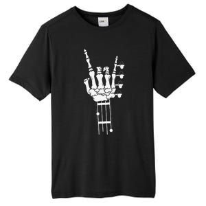 Rock & Roll Skeleton Bass Guitar Music Lover Tall Fusion ChromaSoft Performance T-Shirt