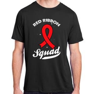 Red Ribbon Support Squad Week Awareness Red Ribbon Week Adult ChromaSoft Performance T-Shirt