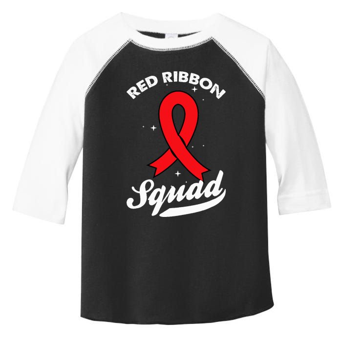 Red Ribbon Support Squad Week Awareness Red Ribbon Week Toddler Fine Jersey T-Shirt