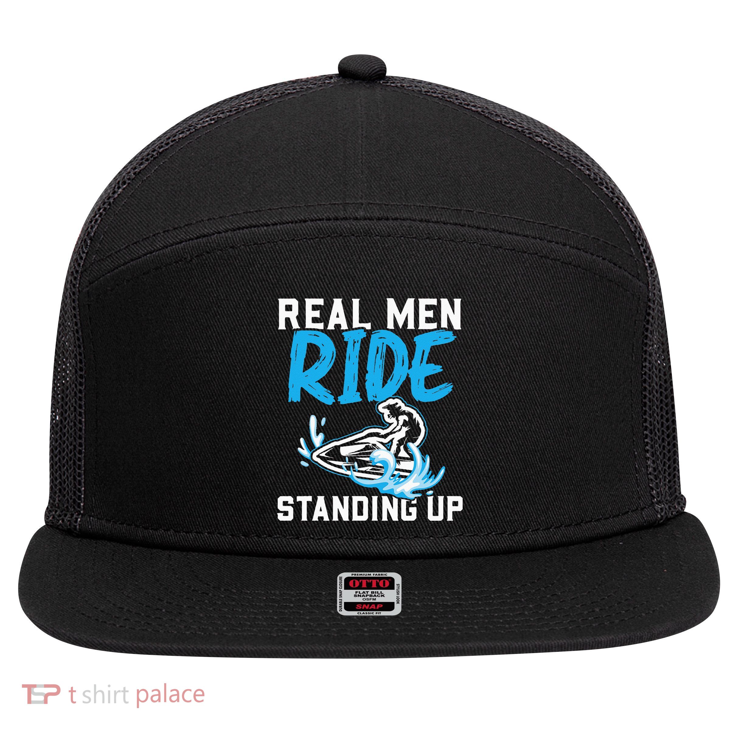 Real Ride Stand Up Jet Ski 7 Panel Mesh Trucker Snapback Hat