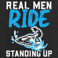 Real Ride Stand Up Jet Ski 7 Panel Mesh Trucker Snapback Hat