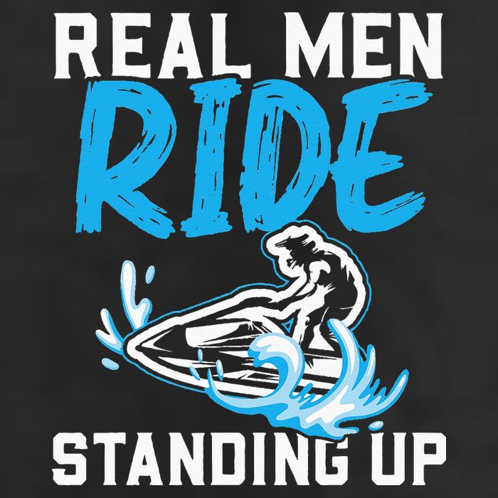 Real Ride Stand Up Jet Ski 7 Panel Mesh Trucker Snapback Hat