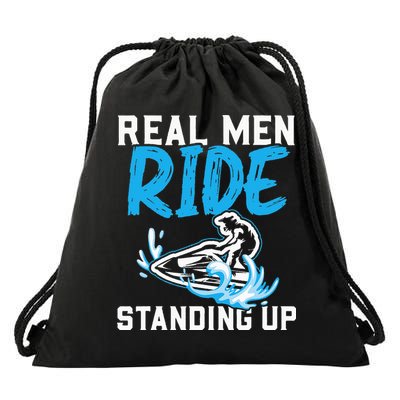 Real Ride Stand Up Jet Ski Drawstring Bag