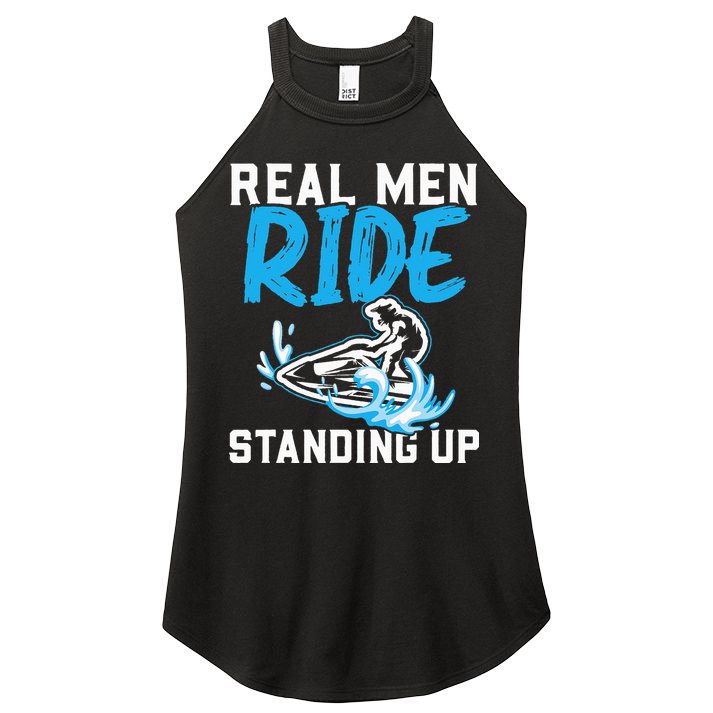 Real Ride Stand Up Jet Ski Women's Perfect Tri Rocker Tank
