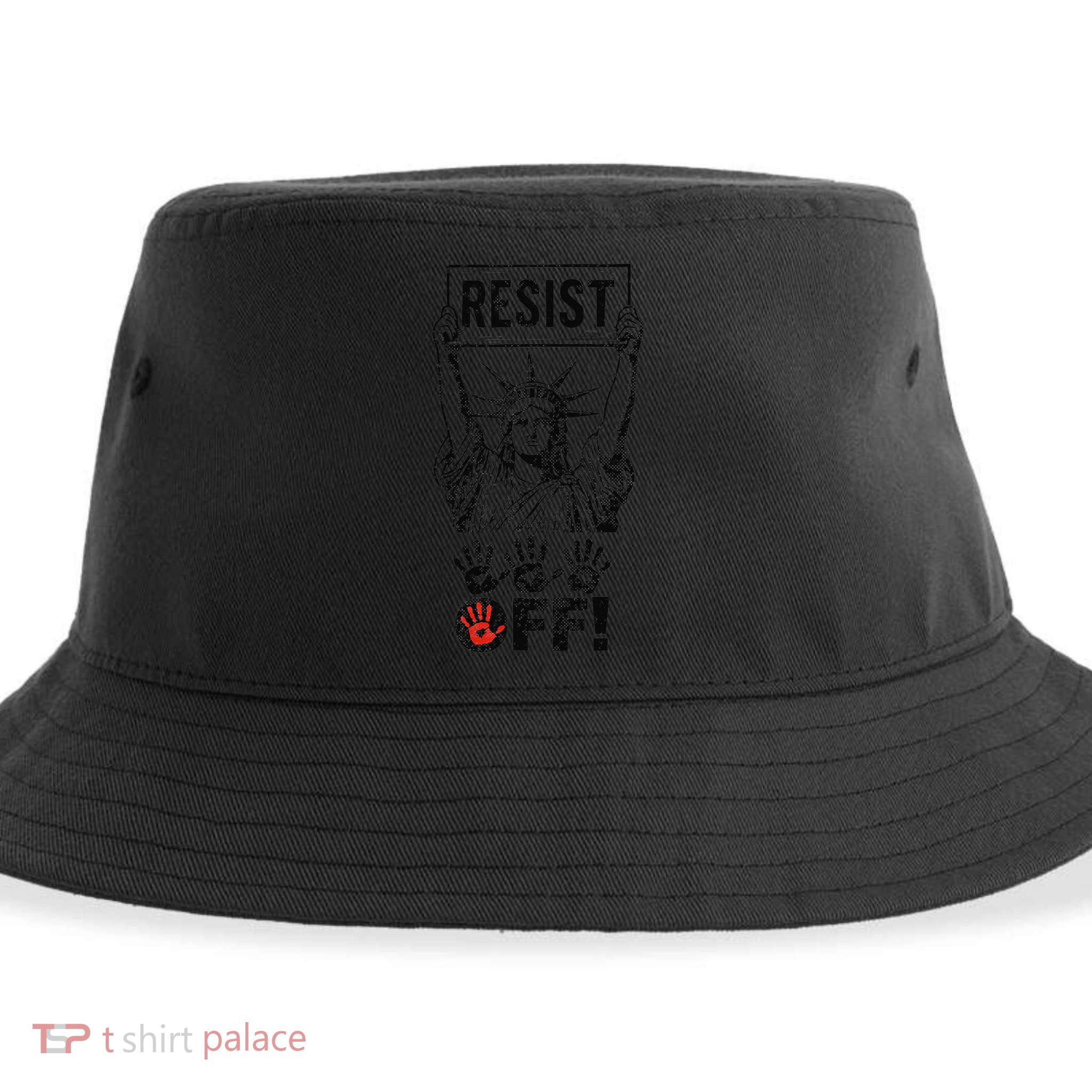 Resist Resistance Statue Of Liberty Hands Off Protest Sustainable Bucket Hat