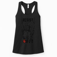 Resist Resistance Statue Of Liberty Hands Off Protest Womens Tank Top