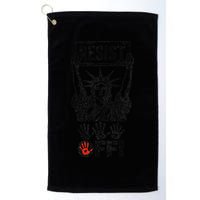 Resist Resistance Statue Of Liberty Hands Off Protest Golf Towel